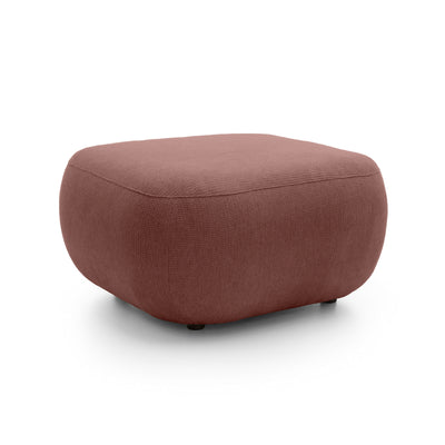 Olemo Relaxation Pouffe 75x39 cm made of PUR Foam, Japandi Style, Aragon Fabric – Ruby Sepia (ARAGON 59)