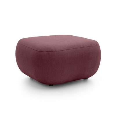 Olemo Relaxation Pouffe 75x39 cm made of PUR Foam, Japandi Style, Aragon Fabric – Burgundy Matte (ARAGON 69)