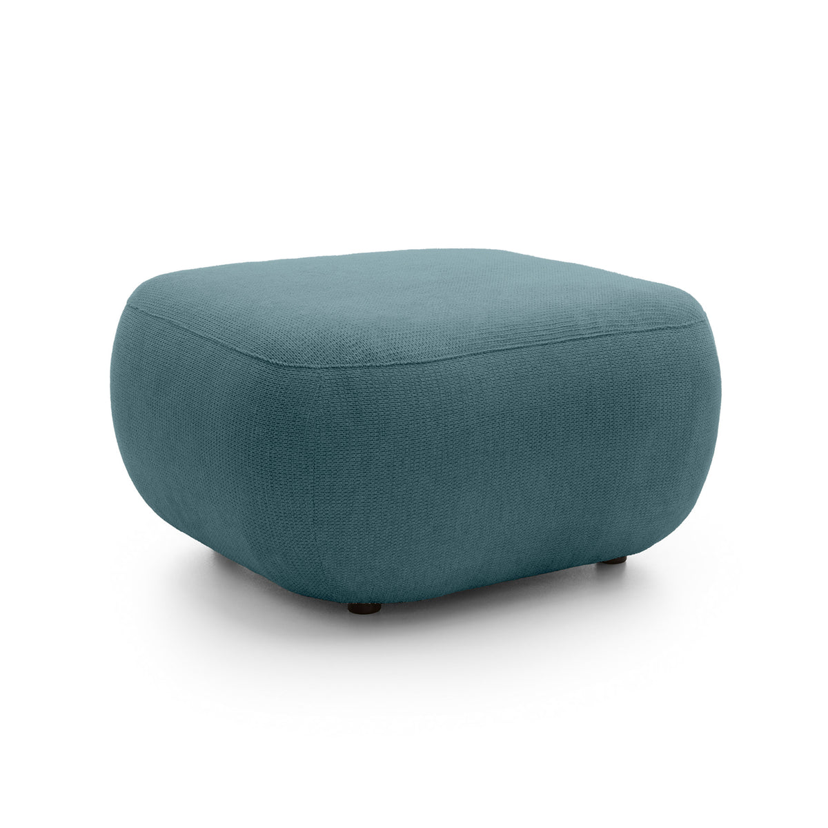 Olemo Relaxation Pouffe 75x39 cm made of PUR Foam, Japandi Style, Aragon Fabric – Ocean Steel (ARAGON 75)