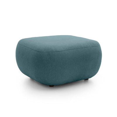 Olemo Relaxation Pouffe 75x39 cm made of PUR Foam, Japandi Style, Aragon Fabric – Ocean Steel (ARAGON 75)