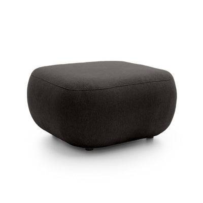 Olemo Relaxation Pouffe 75x39 cm made of PUR Foam, Japandi Style, Aragon Fabric – Basalt Brown (ARAGON 97)