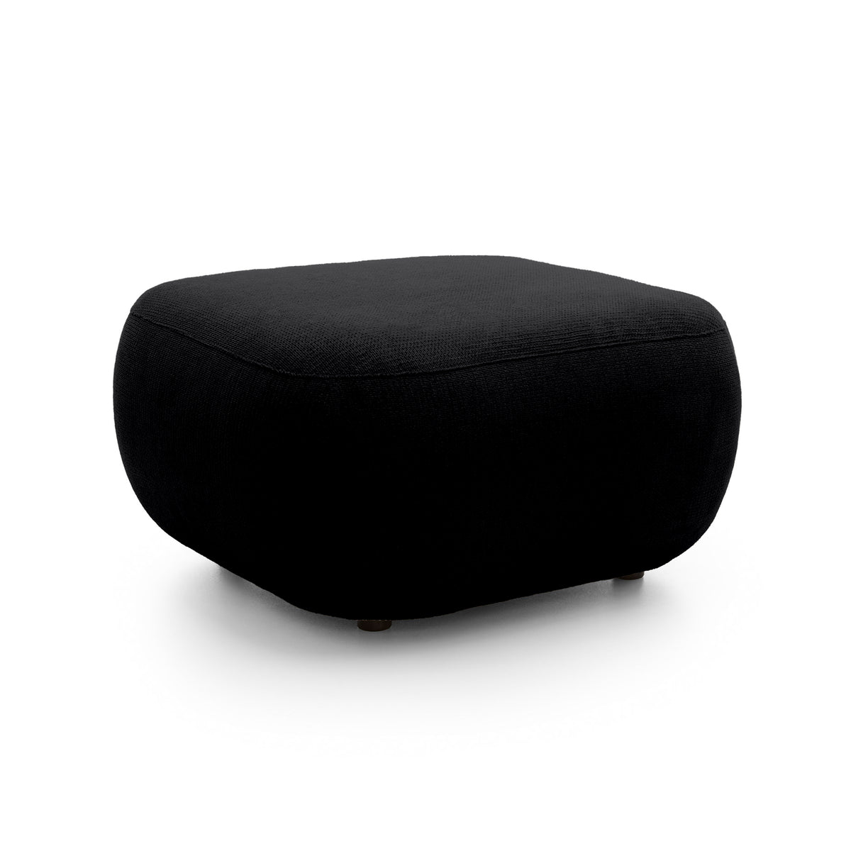 Olemo Relaxation Pouffe 75x39 cm made of PUR Foam, Japandi Style, Aragon Fabric – Raven Depth (ARAGON 99)