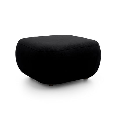 Olemo Relaxation Pouffe 75x39 cm made of PUR Foam, Japandi Style, Aragon Fabric – Raven Depth (ARAGON 99)