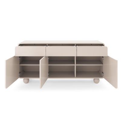 Ballo Sideboard 160x75, Japandi Style – with doors open