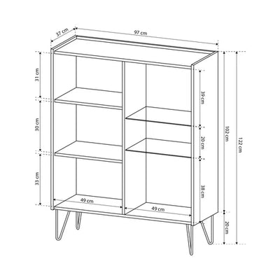 Ballada Glass Display Cabinet 97x122 cm, Glamour Style – photo 6