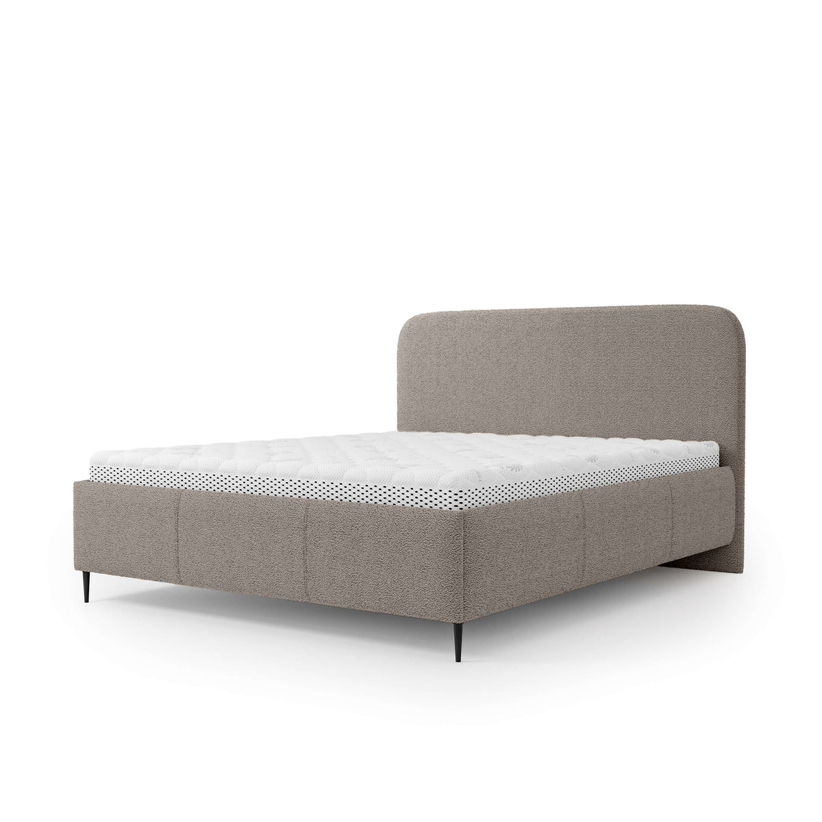 Edi Upholstered Ottoman Bed with Storage, Modern Style – Ashen Curtain (PERFECT HARMONY 04), 140 200