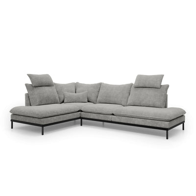 Leafy 4 Seater Premium Corner Sofa 293×198 cm, Elegant Style – Left-Sided, Ashen Taupe (CREMONA 85)