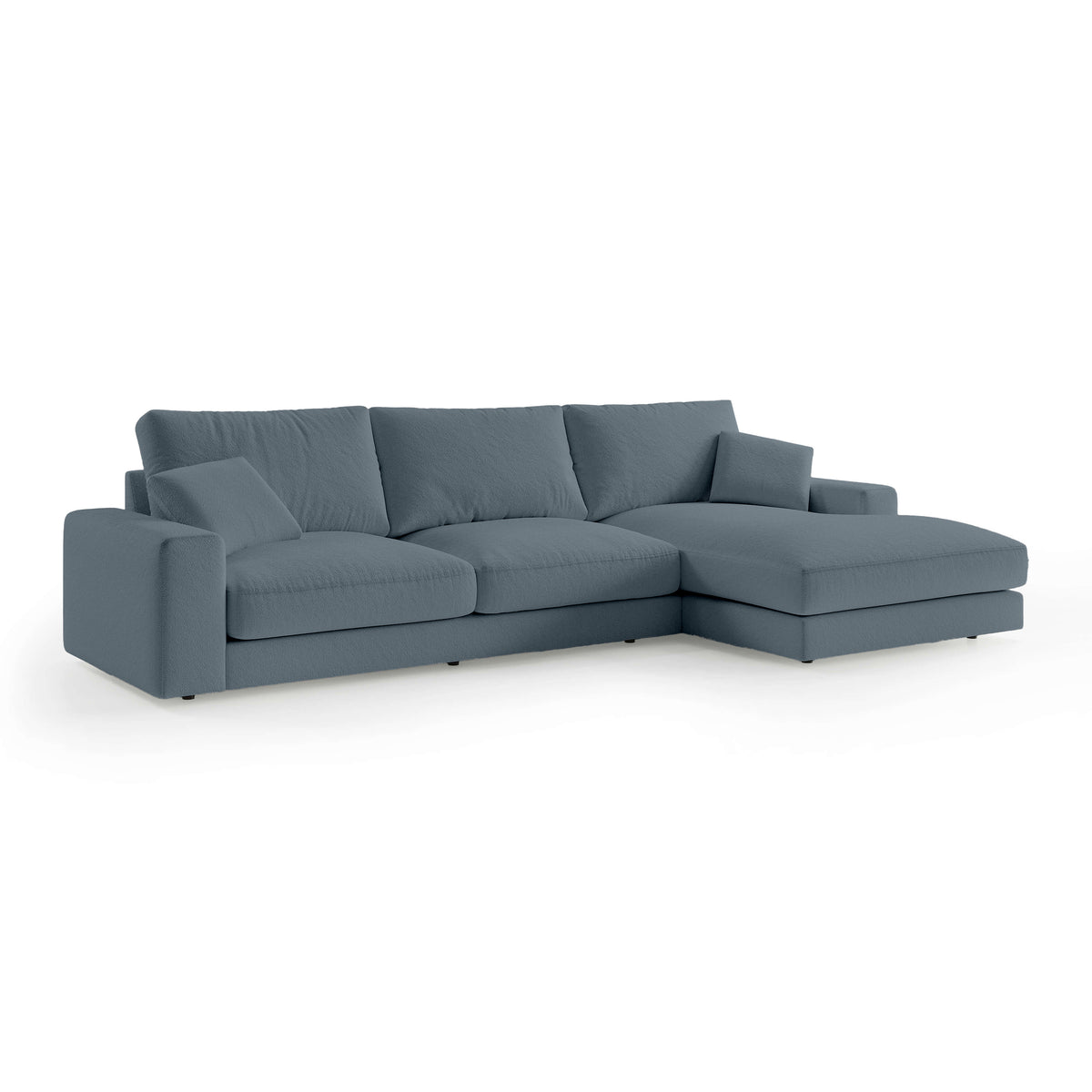 Harvesty 4–5 Seater Premium Corner Sofa, Minimalist Style – Right-Sided, Granite Current (ARAGON 72)