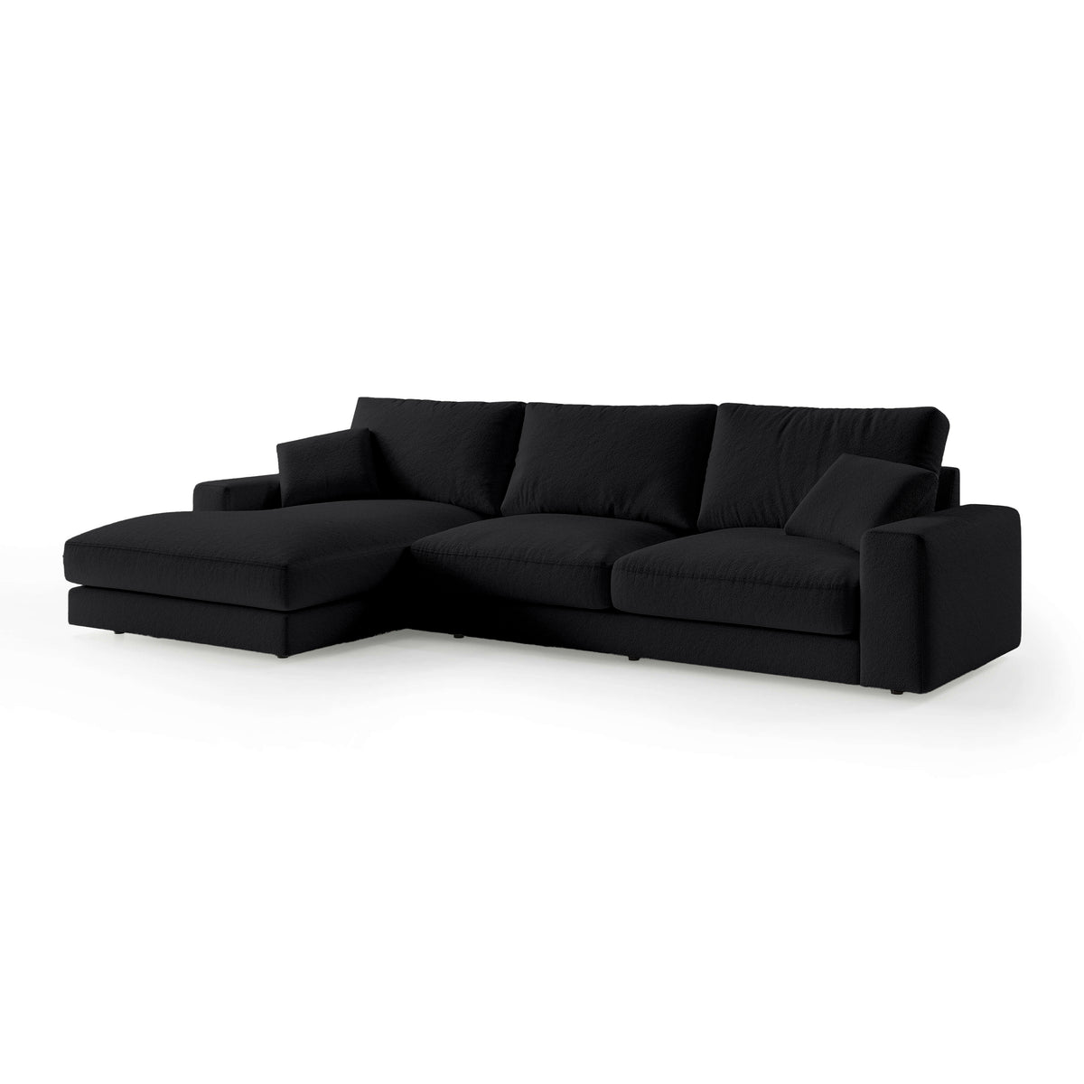 Harvesty 4–5 Seater Premium Corner Sofa, Minimalist Style – Left-Sided, Raven Depth (ARAGON 99)