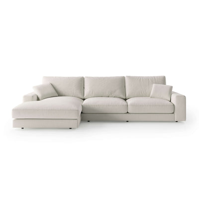 Harvesty 4–5 Seater Premium Corner Sofa, Minimalist Style – front view, right-hand version