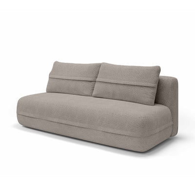 Lento 2 Seater Sofa Bed 206 cm, Minimalist Style – Muted Sepia (CREMONA 24)