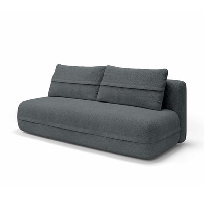 Lento 2 Seater Sofa Bed 206 cm, Minimalist Style – Graphite Mist (CREMONA 95)