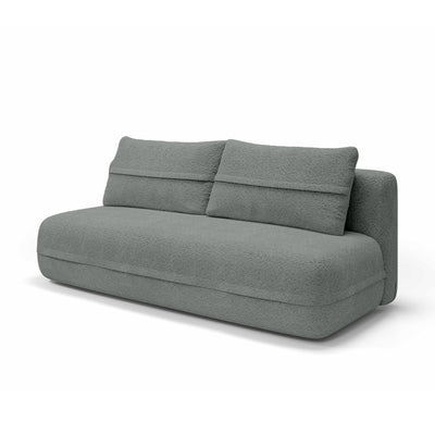 Lento 2 Seater Sofa Bed 206 cm, Minimalist Style – Smoke Gray (CREMONA 96)