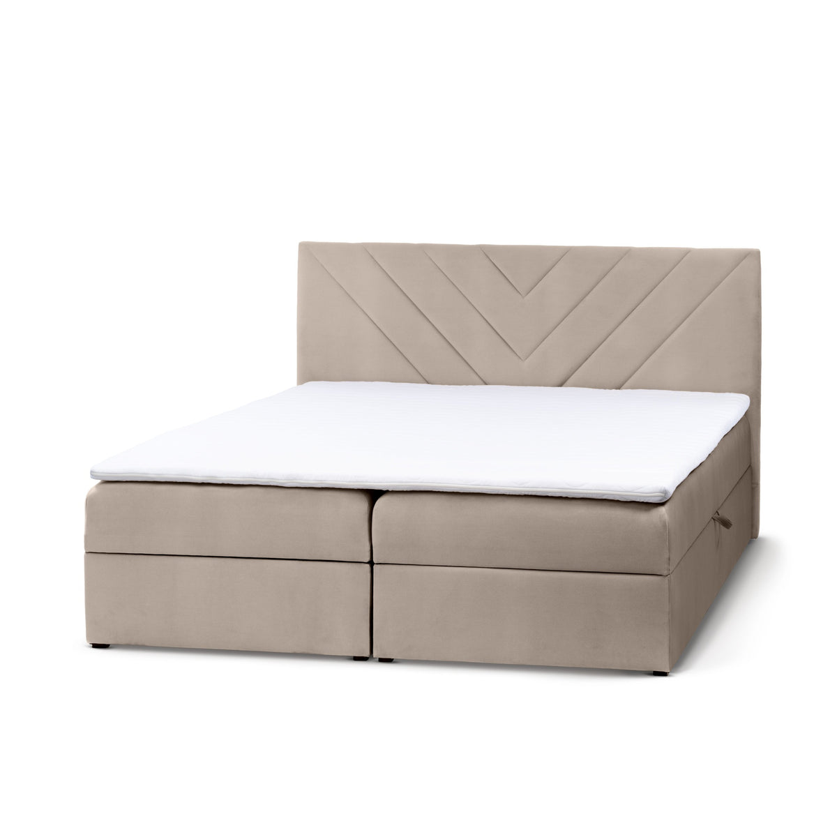Lasy Continental Divan Bed with Topper, Modern Style – Travertine (CASABLANCA 2303), 200