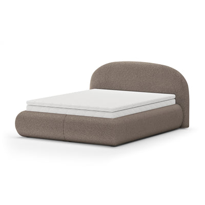 Glori Upholstered Ottoman Bed 140/160/180x200 with Storage, Modern Style – Muted Taupe (CATCH ME 03)