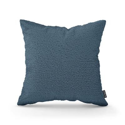 Lamb Decorative Cushion 45x45 cm, Scandinavian and Japandi Style, Coral Fabric – Steel Azure (CORAL 10)