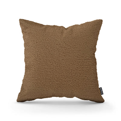 Lamb Decorative Cushion 45x45 cm, Scandinavian and Japandi Style, Coral Fabric – Walnut Terra (CORAL 40)