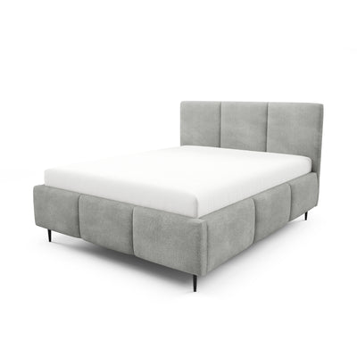 Melora Upholstered Ottoman Bed with Storage, Various Sizes in Modern Style, Coral Fabric – Desert Gray (CORAL 75)