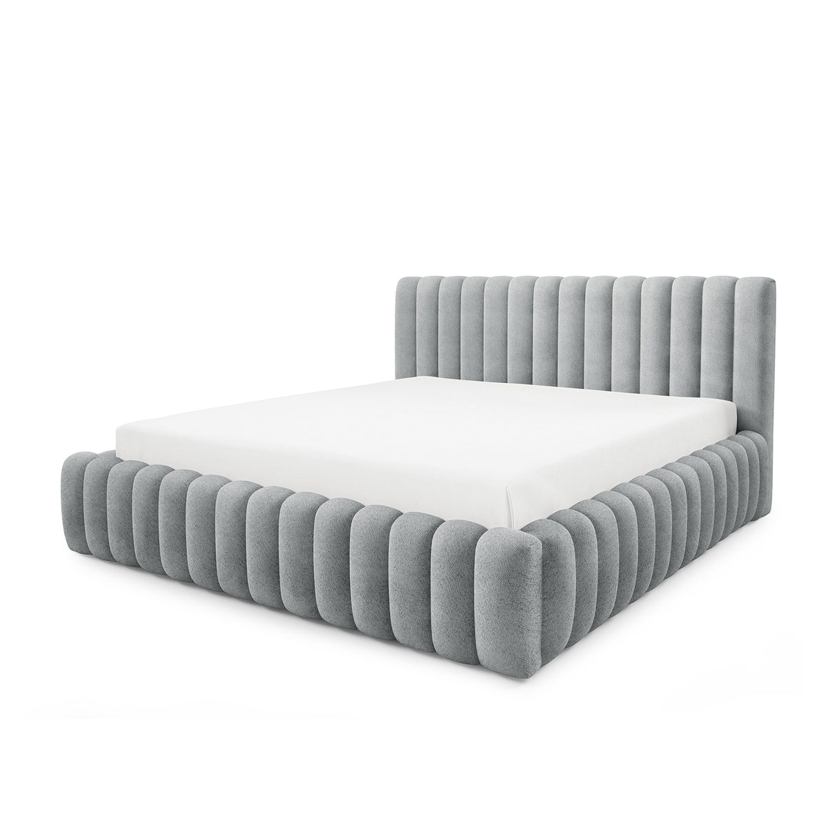 Pastel Upholstered Ottoman Bed with Storage, Modern Soft Style, Coral Fabric – photo 8