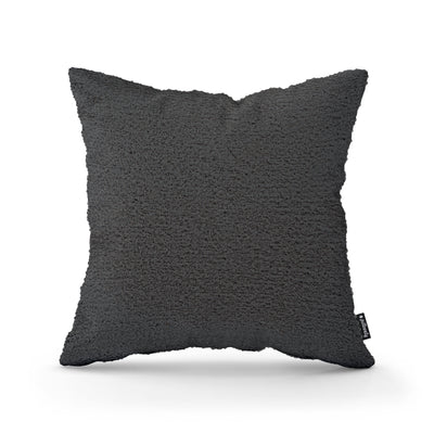 Lamb Decorative Cushion 45x45 cm, Scandinavian and Japandi Style, Coral Fabric – Graphite Shadow (CORAL 80)