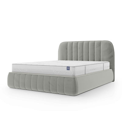 Carla Upholstered Ottoman Bed with Storage, Soft Minimalism Style – Eucalyptus Leaf (FRESH 14), 200
