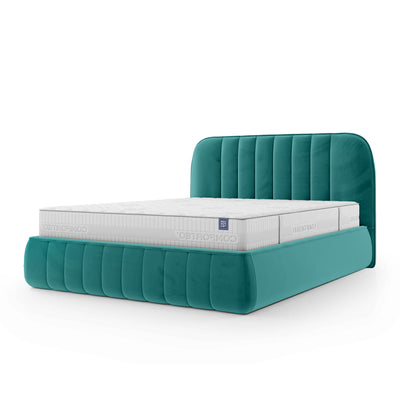Carla Upholstered Ottoman Bed with Storage, Soft Minimalism Style – Sea Matte (FRESH 30), 200
