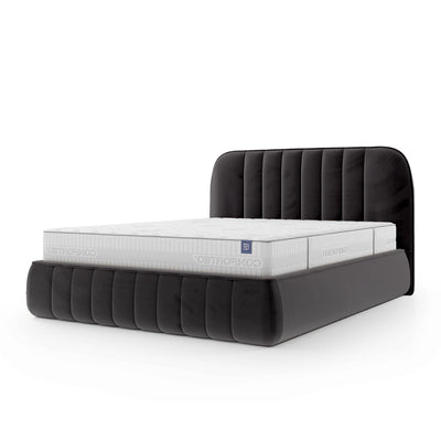 Carla Upholstered Ottoman Bed with Storage, Soft Minimalism Style – photo 22