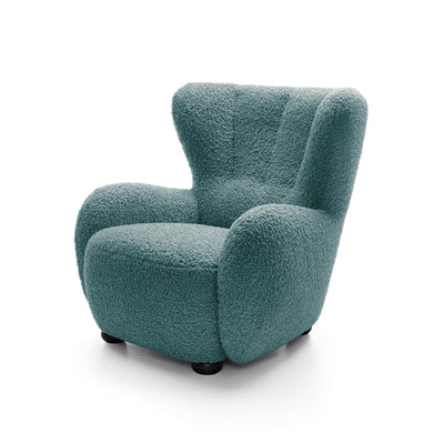 Tedi Armchair 88 cm, Scandinavian Style – Atlantic Graphite (ROLF 17), Black