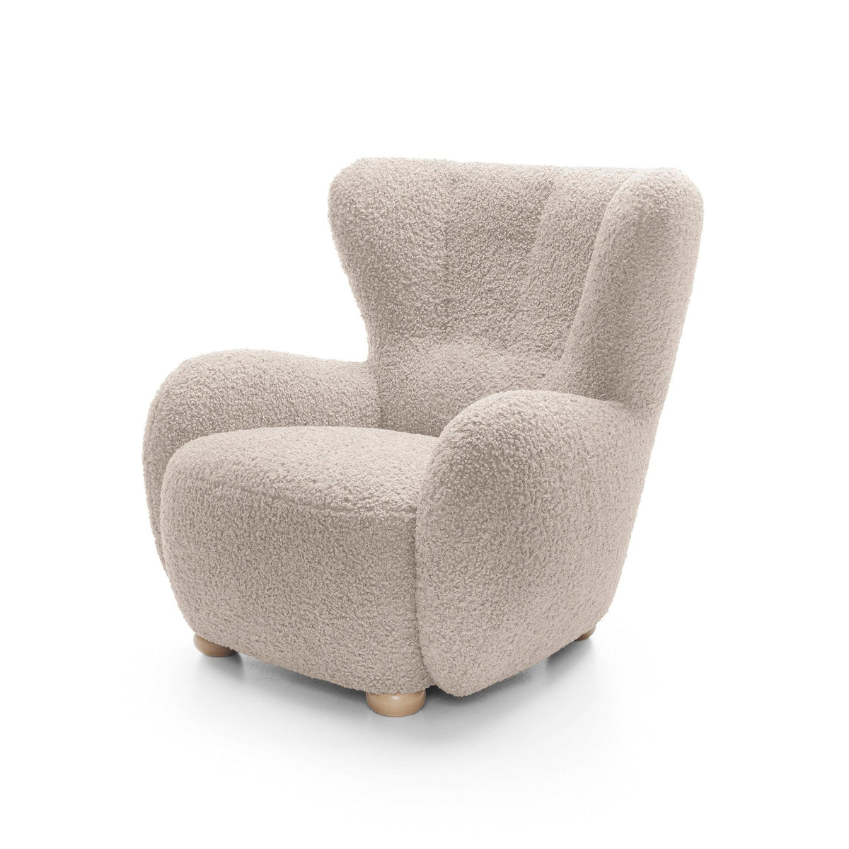 Tedi Armchair 88 cm, Scandinavian Style – Caramel Sand (ROLF 02), Beech