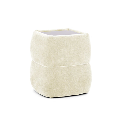 Puffra Bedside Table 47x53 Without Drawers, Minimalist Style – Sandy Cream (DOHA 02)