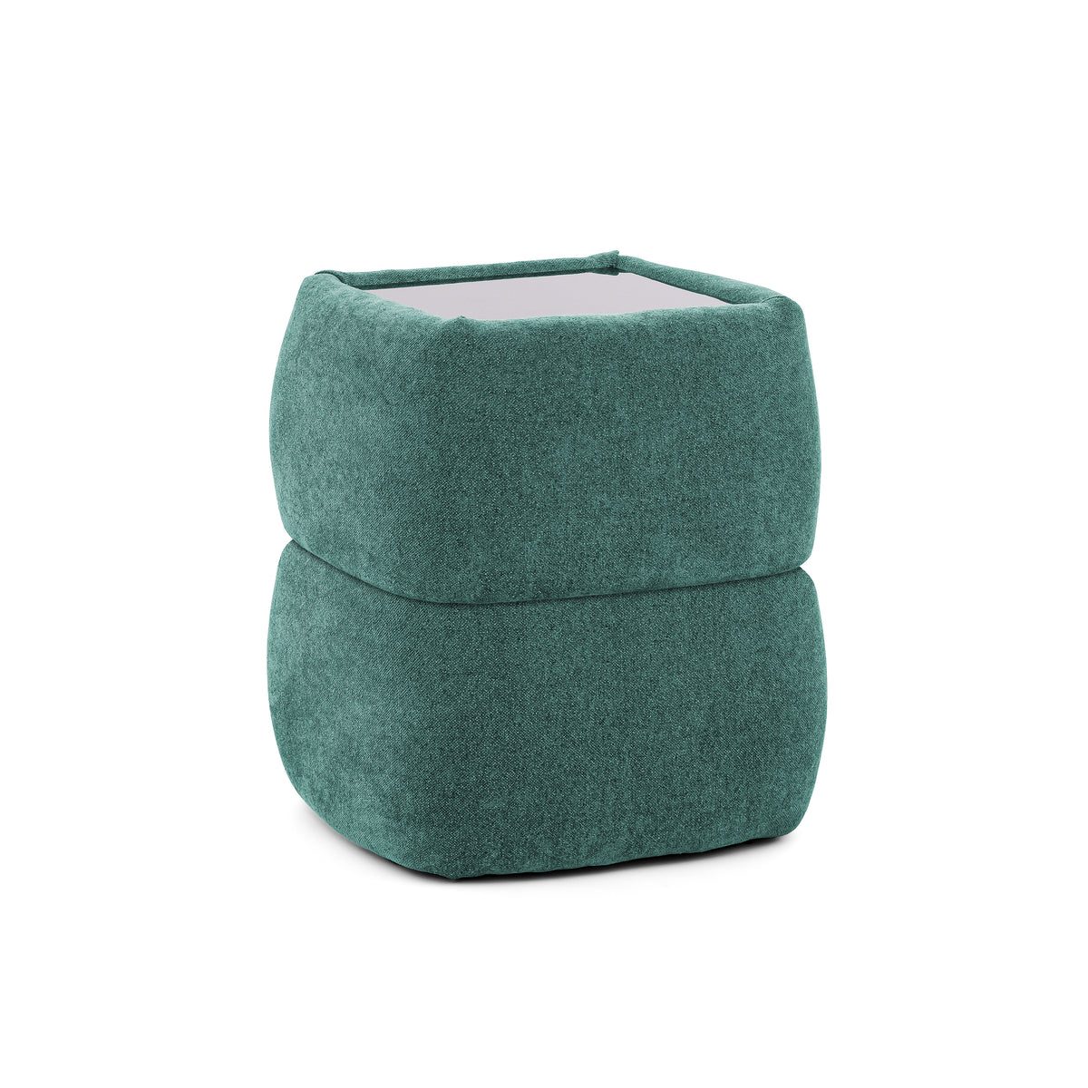 Puffra Bedside Table 47x53 Without Drawers, Minimalist Style – Turquoise Bay (DOHA 10)