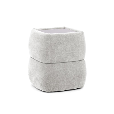 Puffra Bedside Table 47x53 Without Drawers, Minimalist Style – Silky Ash (DOHA 15)