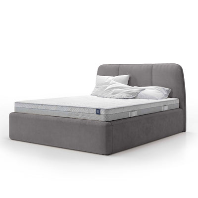 Elle Upholstered Ottoman Bed with Large Storage, Soft Minimalism Style – Ashen Matte (VOUGE 15), 200