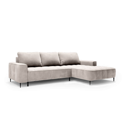 Francessco Corner Sofa with Bedding Storage 280 cm, Elegant Style – Right-Sided, Porcelain Cloud (SALVADOR 01)