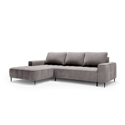 Francessco Corner Sofa with Bedding Storage 280 cm, Elegant Style – Left-Sided, Ash Beige (SALVADOR 17)
