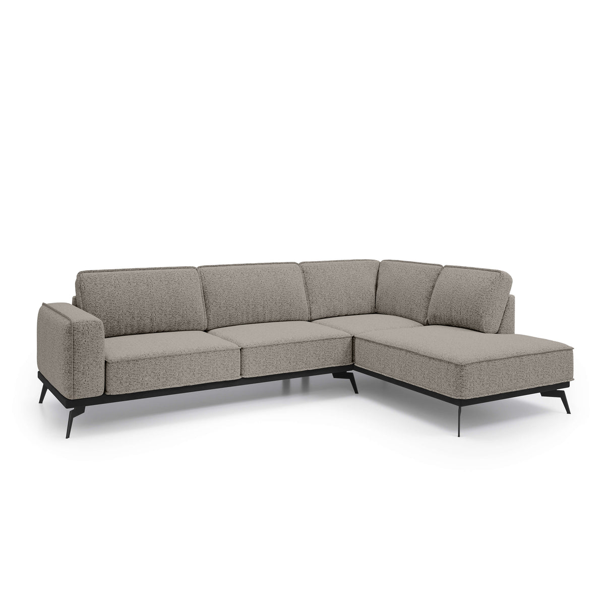 Rosalia Premium Corner Sofa 293 cm, Modern Style – Right-Sided, Stone Mist (ARAGON 20)
