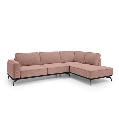 Rosalia Premium Corner Sofa 293 cm, Modern Style – Right-Sided, Rosy Beige (ARAGON 62)