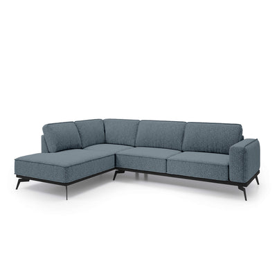 Rosalia Premium Corner Sofa 293 cm, Modern Style – Left-Sided, Granite Current (ARAGON 72)