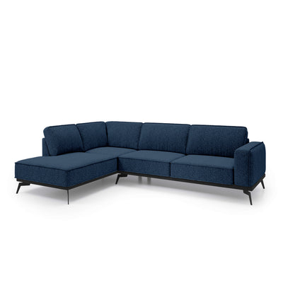 Rosalia Premium Corner Sofa 293 cm, Modern Style – Left-Sided, Night Azure (ARAGON 79)