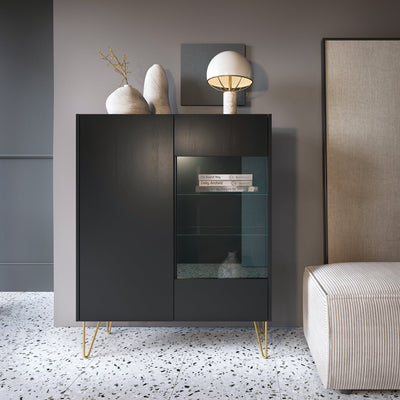 Ballada Glass Display Cabinet 97x122 cm, Glamour Style – photo 2