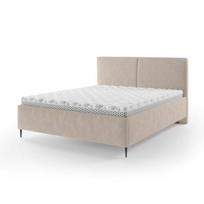 Hatti Upholstered Ottoman Bed with Storage, Minimalist Style – Powdery Sand (PERFECT HARMONY 07), 160 200