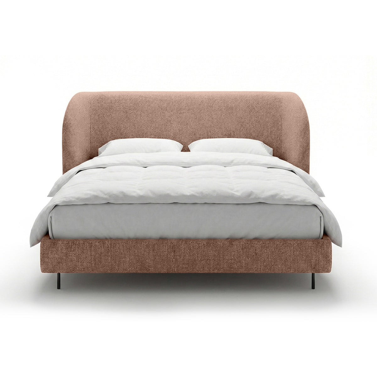 Dorida Upholstered Bed with a Smooth Headboard, Minimalist Style – photo 6
