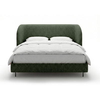 Dorida Upholstered Bed with a Smooth Headboard, Minimalist Style – photo 10