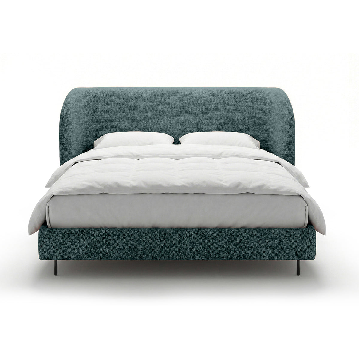 Dorida Upholstered Bed with a Smooth Headboard, Minimalist Style – photo 13