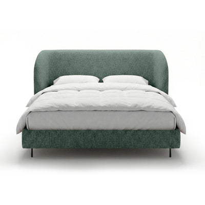 Dorida Upholstered Bed with a Smooth Headboard, Minimalist Style – photo 14