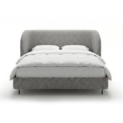 Dorida Upholstered Bed with a Smooth Headboard, Minimalist Style – photo 15