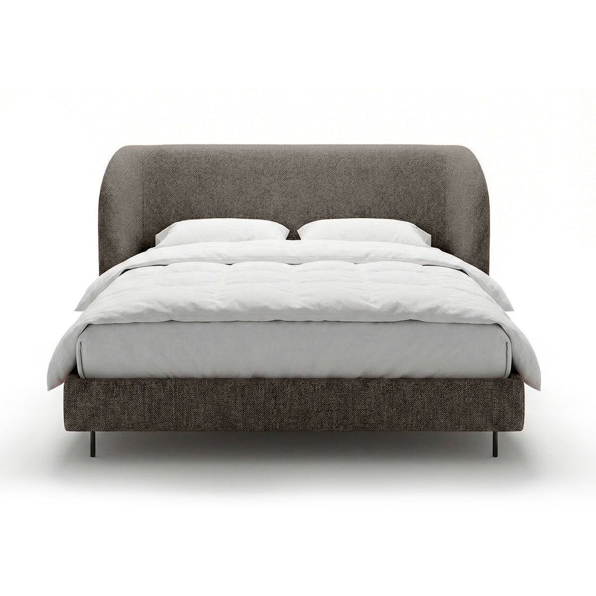 Dorida Upholstered Bed with a Smooth Headboard, Minimalist Style – photo 20