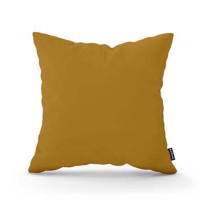 Smooth Decorative Cushion 45x45 cm, Minimalist Style – Golden Amber (KRONOS 01)
