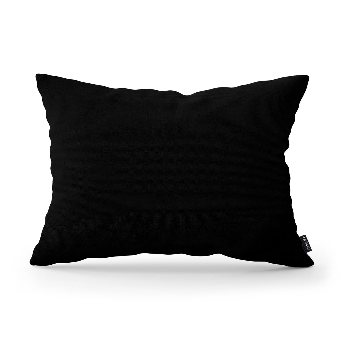 Smooth Decorative Cushion 40x55 cm, Modern and Scandinavian Style, Kronos Fabric – Black Abyss (KRONOS 07)