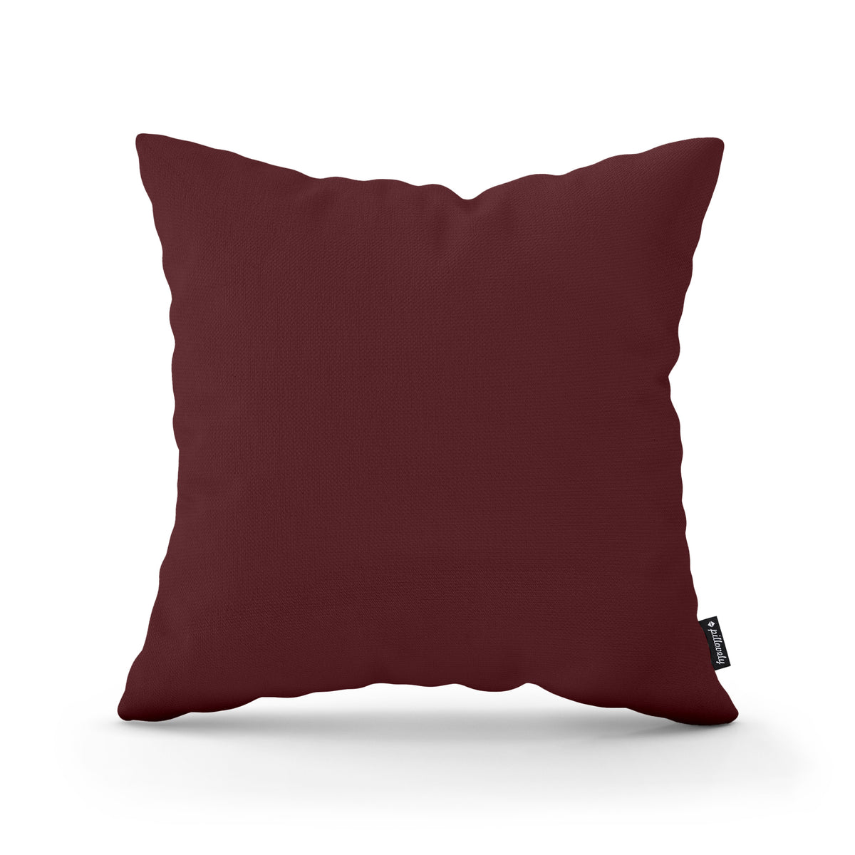 Smooth Decorative Cushion 45x45 cm, Minimalist Style – Burgundy Matte (KRONOS 20)